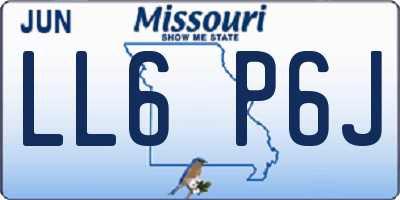 MO license plate LL6P6J