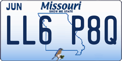 MO license plate LL6P8Q