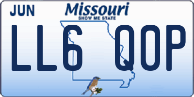 MO license plate LL6Q0P