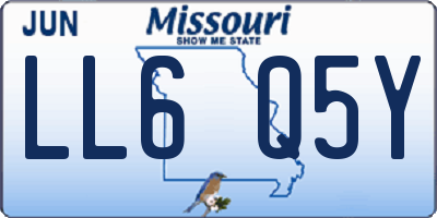 MO license plate LL6Q5Y