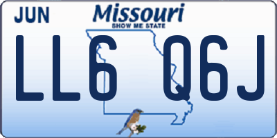 MO license plate LL6Q6J