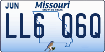 MO license plate LL6Q6Q