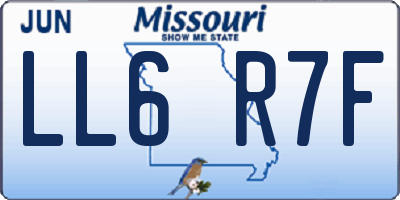 MO license plate LL6R7F