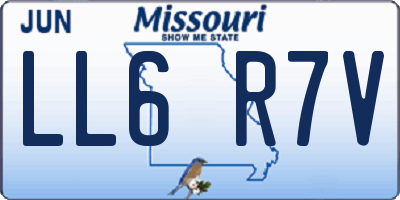 MO license plate LL6R7V