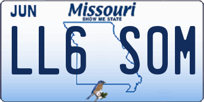 MO license plate LL6S0M