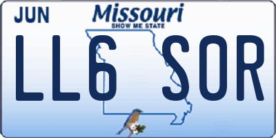 MO license plate LL6S0R