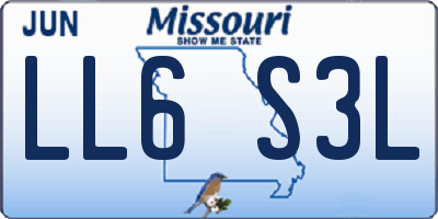 MO license plate LL6S3L
