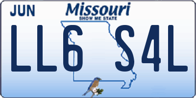 MO license plate LL6S4L