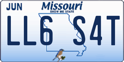 MO license plate LL6S4T