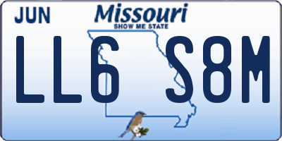 MO license plate LL6S8M