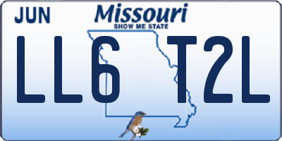 MO license plate LL6T2L