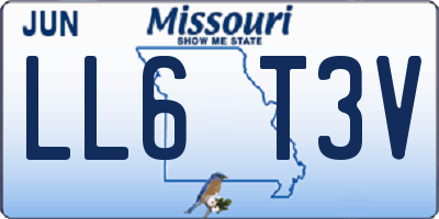 MO license plate LL6T3V