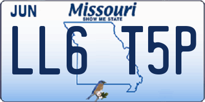 MO license plate LL6T5P