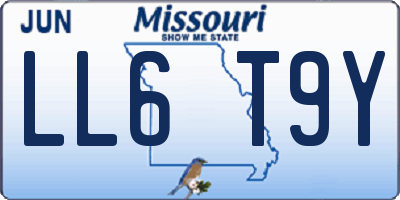MO license plate LL6T9Y