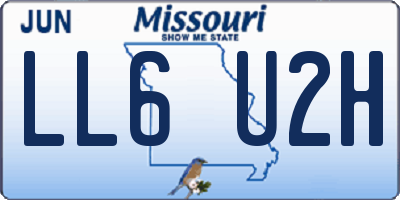 MO license plate LL6U2H