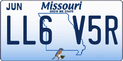 MO license plate LL6V5R