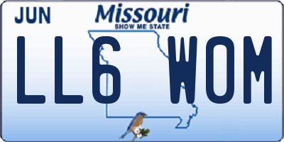 MO license plate LL6W0M