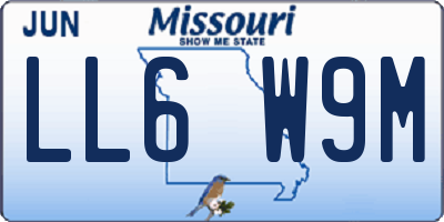 MO license plate LL6W9M