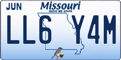 MO license plate LL6Y4M
