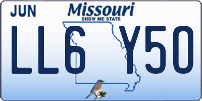 MO license plate LL6Y5O