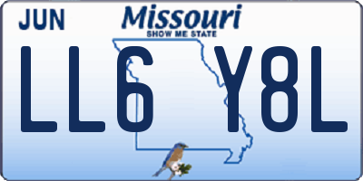 MO license plate LL6Y8L