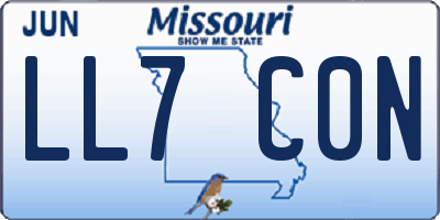 MO license plate LL7C0N