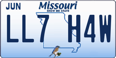 MO license plate LL7H4W