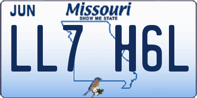 MO license plate LL7H6L