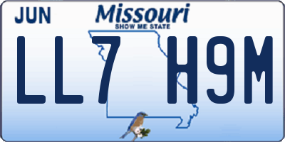 MO license plate LL7H9M