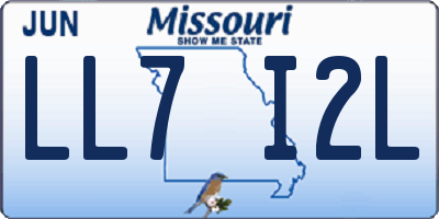 MO license plate LL7I2L