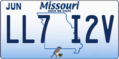MO license plate LL7I2V