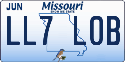 MO license plate LL7L0B