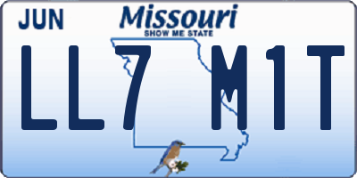 MO license plate LL7M1T