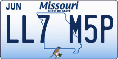 MO license plate LL7M5P