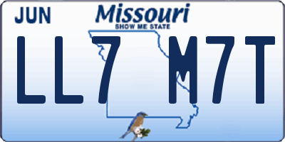 MO license plate LL7M7T