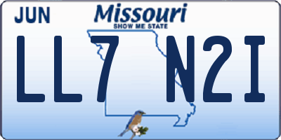 MO license plate LL7N2I
