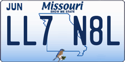 MO license plate LL7N8L