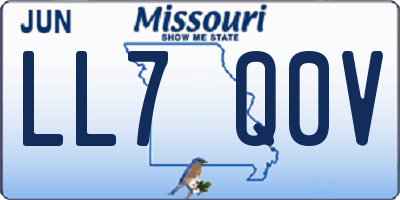 MO license plate LL7Q0V