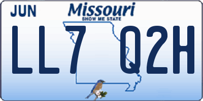 MO license plate LL7Q2H