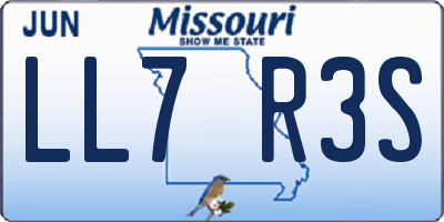 MO license plate LL7R3S