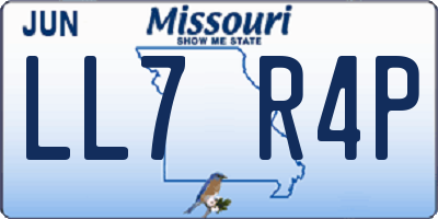 MO license plate LL7R4P