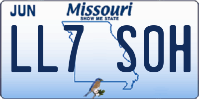 MO license plate LL7S0H