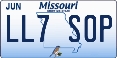 MO license plate LL7S0P