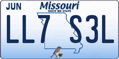 MO license plate LL7S3L