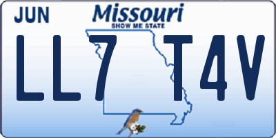 MO license plate LL7T4V