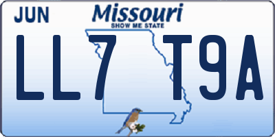 MO license plate LL7T9A