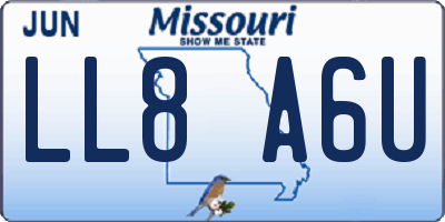 MO license plate LL8A6U