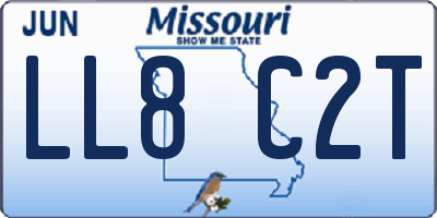 MO license plate LL8C2T