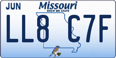 MO license plate LL8C7F