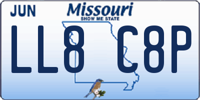 MO license plate LL8C8P